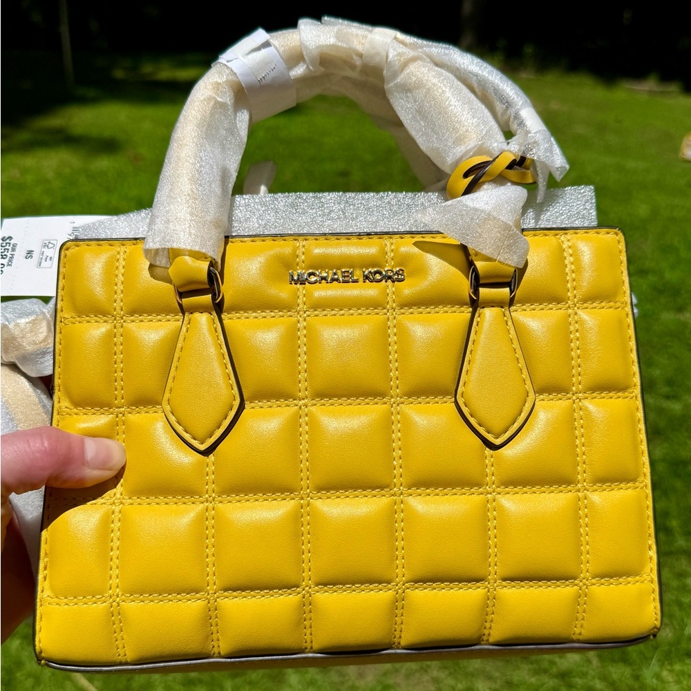 Michael Kors Yellow Satchel - Picture 6 of 11